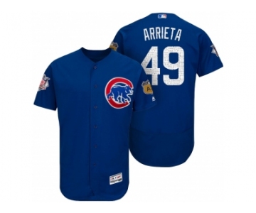 Men's Chicago Cubs #49 Jake Arrieta 2017 Spring Training Flex Base Authentic Collection Stitched Baseball Jersey