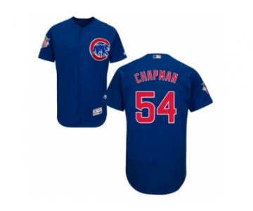 Men's Chicago Cubs #54 Aroldis Chapman Majestic Alternate Blue Flex Base Authentic Collection Player Jersey