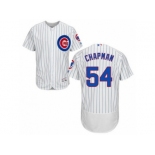 Men's Chicago Cubs #54 Aroldis Chapman Majestic Alternate White Flex Base Authentic Collection Player Jersey