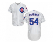 Men's Chicago Cubs #54 Aroldis Chapman Majestic Alternate White Flex Base Authentic Collection Player Jersey