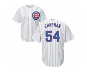 Men's Chicago Cubs #54 Aroldis Chapman Majestic White Home Cool Base Jersey