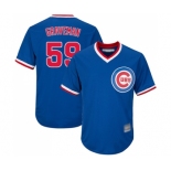 Men's Chicago Cubs #59 Kendall Graveman Replica Royal Blue Cooperstown Cool Base Baseball Jersey