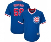 Men's Chicago Cubs #59 Kendall Graveman Replica Royal Blue Cooperstown Cool Base Baseball Jersey