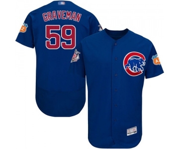 Men's Chicago Cubs #59 Kendall Graveman Royal Blue Alternate Flex Base Authentic Collection Baseball Jersey