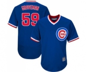 Men's Chicago Cubs #59 Kendall Graveman Royal Blue Cooperstown Flexbase Authentic Collection Baseball Jersey