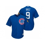 Men's Chicago Cubs #9 Javier Baez 2017 Spring Training Cool Base Stitched MLB Jersey