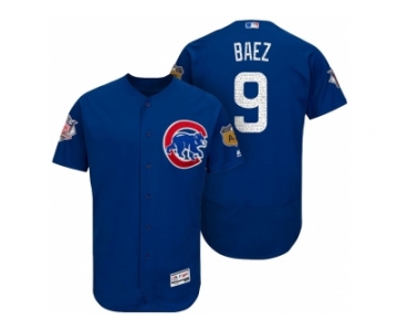 Men's Chicago Cubs #9 Javier Baez 2017 Spring Training Flex Base Authentic Collection Stitched Baseball Jersey