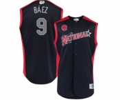 Men's Chicago Cubs #9 Javier Baez Authentic Navy Blue National League 2019 Baseball All-Star Jersey