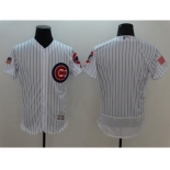 Men's Chicago Cubs Blank Majestic White Fashion Stars & Stripes Flex Base Jersey