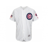 Men's Chicago Cubs Blank White Stitched 2016 Fashion Stars & Stripes Flex Base Baseball Jersey