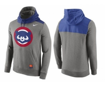 Men's Chicago Cubs Nike Gray Cooperstown Collection Hybrid Pullover Hoodie_1