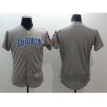 Men's Chicago Cubs blank Majestic Gray Flexbase Authentic Collection Team Jersey