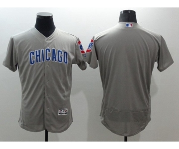 Men's Chicago Cubs blank Majestic Gray Flexbase Authentic Collection Team Jersey