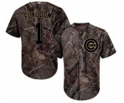 Men's Majestic Chicago Cubs #1 Kosuke Fukudome Authentic Camo Realtree Collection Flex Base MLB Jersey