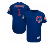 Men's Majestic Chicago Cubs #1 Kosuke Fukudome Royal Blue Flexbase Authentic Collection MLB Jersey