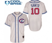 Men's Majestic Chicago Cubs #10 Ron Santo Authentic Cream 1929 Turn Back The Clock MLB Jersey