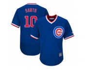 Men's Majestic Chicago Cubs #10 Ron Santo Replica Royal Blue Cooperstown Cool Base MLB Jersey