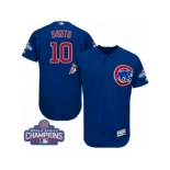 Men's Majestic Chicago Cubs #10 Ron Santo Royal Blue 2016 World Series Champions Flexbase Authentic Collection MLB Jersey