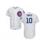 Men's Majestic Chicago Cubs #10 Ron Santo White Flexbase Authentic Collection MLB Jersey