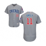 Men's Majestic Chicago Cubs #11 Drew Smyly Grey Road Flex Base Authentic Collection MLB Jersey