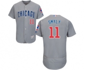 Men's Majestic Chicago Cubs #11 Drew Smyly Grey Road Flex Base Authentic Collection MLB Jersey