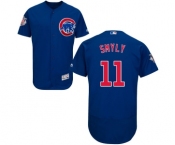 Men's Majestic Chicago Cubs #11 Drew Smyly Royal Blue Alternate Flex Base Authentic Collection MLB Jersey