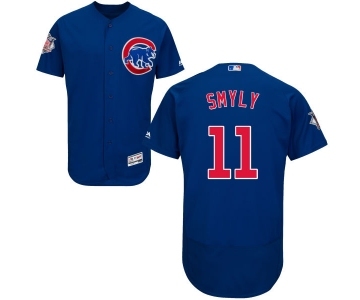 Men's Majestic Chicago Cubs #11 Drew Smyly Royal Blue Alternate Flex Base Authentic Collection MLB Jersey