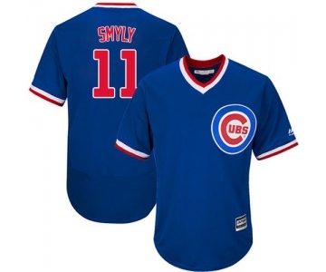 Men's Majestic Chicago Cubs #11 Drew Smyly Royal Blue Cooperstown Flexbase Authentic Collection MLB Jersey