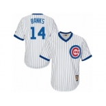 Men's Majestic Chicago Cubs #14 Ernie Banks Authentic White Home Cooperstown MLB Jersey