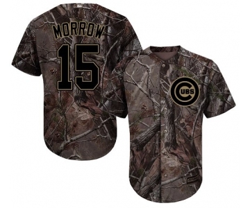 Men's Majestic Chicago Cubs #15 Brandon Morrow Authentic Camo Realtree Collection Flex Base MLB Jersey