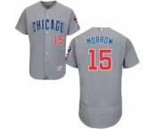 Men's Majestic Chicago Cubs #15 Brandon Morrow Grey Road Flex Base Authentic Collection MLB Jersey