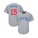 Men's Majestic Chicago Cubs #15 Brandon Morrow Replica Grey Road Cool Base MLB Jersey