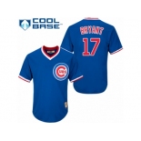 Men's Majestic Chicago Cubs #17 Kris Bryant Authentic Royal Blue Cooperstown MLB Jersey