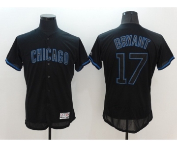 Men's Majestic Chicago Cubs #17 Kris Bryant Lights Out Black Flexbase Authentic Collection MLB Jersey