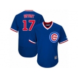 Men's Majestic Chicago Cubs #17 Kris Bryant Replica Royal Blue Cooperstown Cool Base MLB Jersey