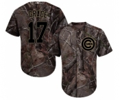 Men's Majestic Chicago Cubs #17 Mark Grace Authentic Camo Realtree Collection Flex Base MLB Jersey