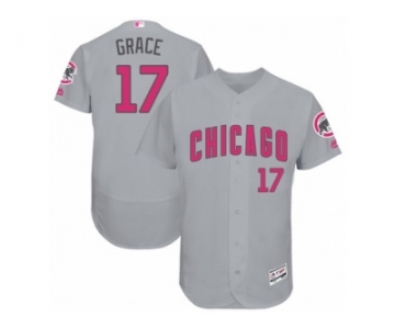 Men's Majestic Chicago Cubs #17 Mark Grace Grey Mother's Day Flexbase Authentic Collection MLB Jersey