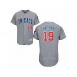 Men's Majestic Chicago Cubs #19 Koji Uehara Grey Road Flexbase Authentic Collection MLB Jersey