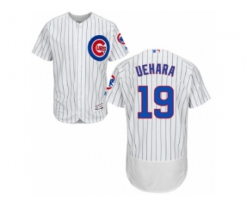 Men's Majestic Chicago Cubs #19 Koji Uehara White Home Flexbase Authentic Collection MLB Jersey