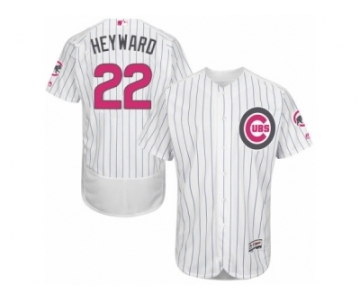 Men's Majestic Chicago Cubs #22 Jason Heyward Authentic White 2016 Mother's Day Fashion Flex Base MLB Jersey