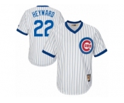 Men's Majestic Chicago Cubs #22 Jason Heyward Authentic White Home Cooperstown MLB Jersey