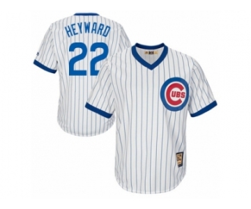 Men's Majestic Chicago Cubs #22 Jason Heyward Authentic White Home Cooperstown MLB Jersey