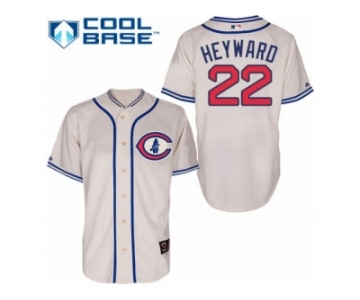 Men's Majestic Chicago Cubs #22 Jason Heyward Replica Cream 1929 Turn Back The Clock MLB Jersey