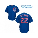 Men's Majestic Chicago Cubs #22 Jason Heyward Replica Royal Blue Alternate Cool Base MLB Jersey