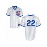 Men's Majestic Chicago Cubs #22 Jason Heyward Replica White 1988 Turn Back The Clock Cool Base MLB Jersey