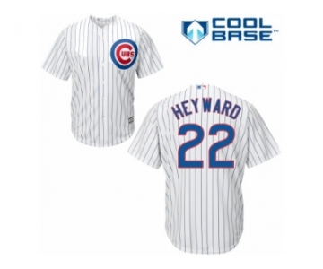 Men's Majestic Chicago Cubs #22 Jason Heyward Replica White Home Cool Base MLB Jersey