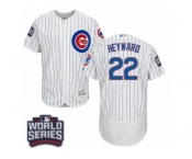 Men's Majestic Chicago Cubs #22 Jason Heyward White 2016 World Series Bound Flexbase Authentic Collection MLB Jersey