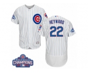 Men's Majestic Chicago Cubs #22 Jason Heyward White 2016 World Series Champions Flexbase Authentic Collection MLB Jersey