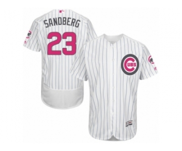 Men's Majestic Chicago Cubs #23 Ryne Sandberg Authentic White 2016 Mother's Day Fashion Flex Base MLB Jersey