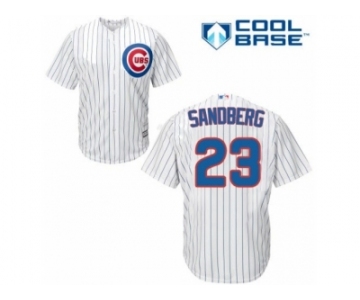 Men's Majestic Chicago Cubs #23 Ryne Sandberg Authentic White Home Cool Base MLB Jersey